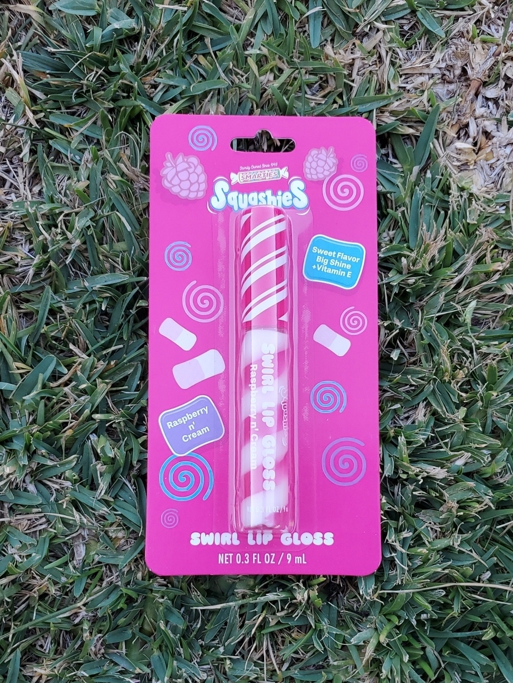 Smarties Squashies Swirl Lip Gloss Raspberry N' Cream
